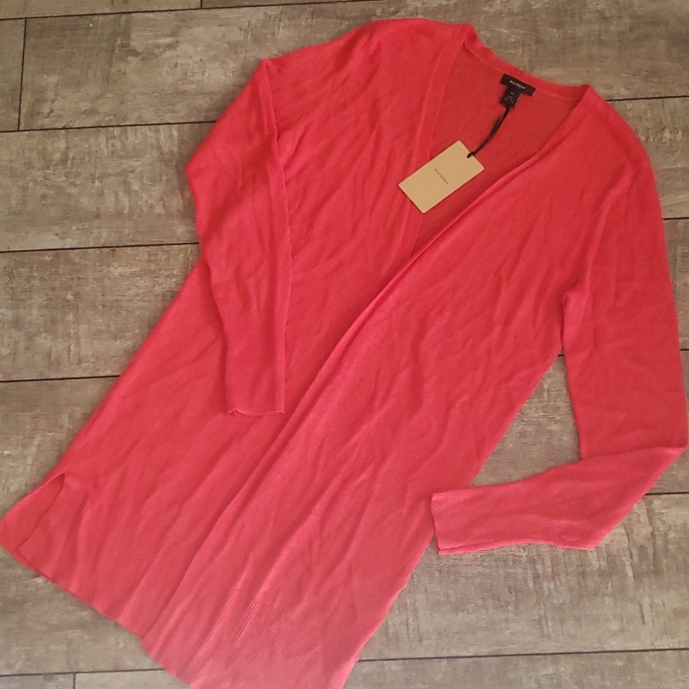 Halogen Red long Cardigan sz XS 620